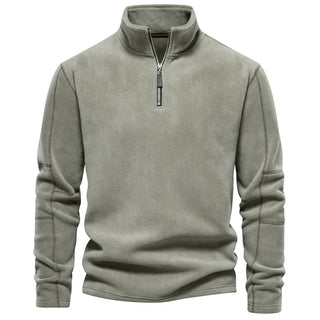 Sweter z zamkiem do połowy wysokości