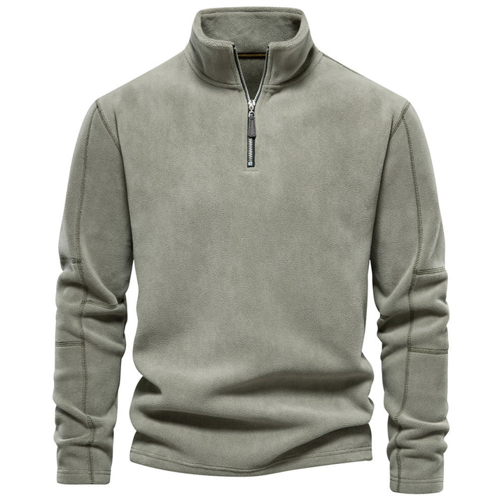 Sweter z zamkiem do połowy wysokości