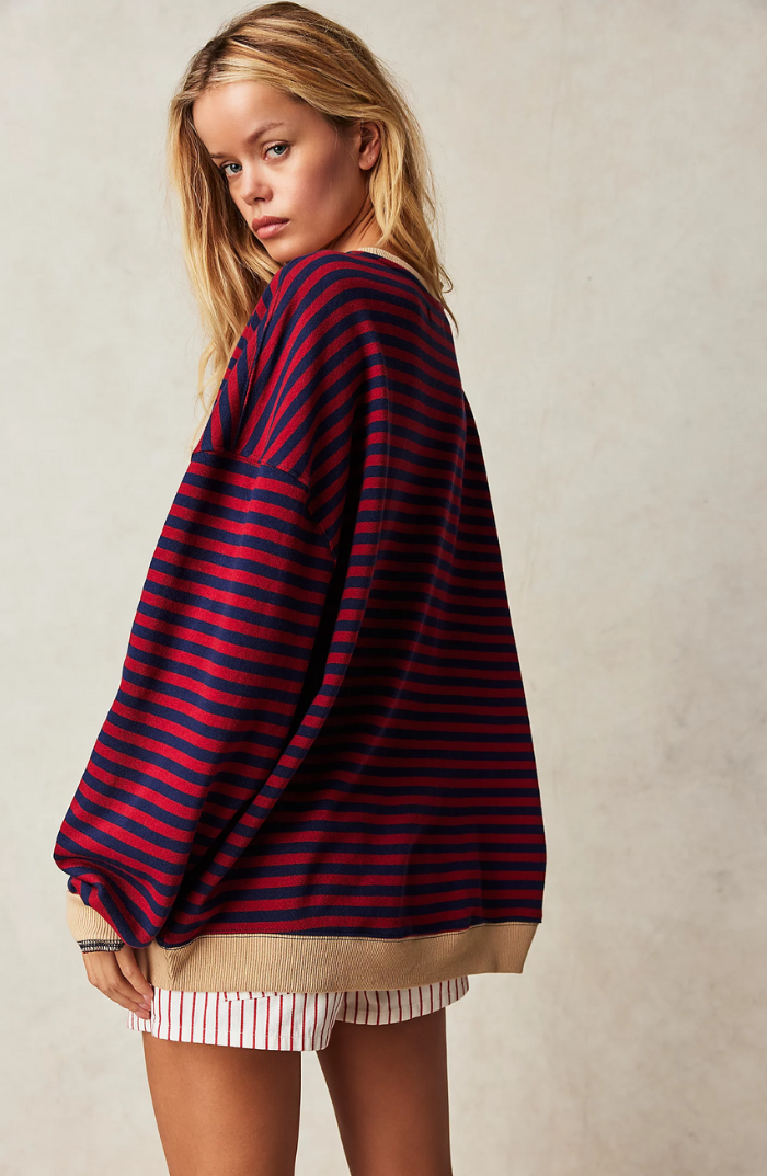 Hanna | Paski Oversize Sweter