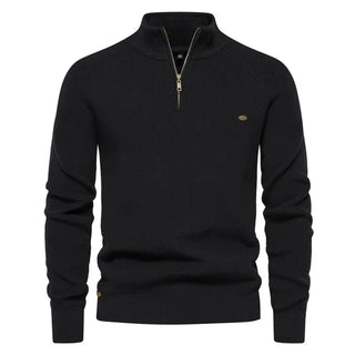 Dzianinowy sweter zapinany na zamek