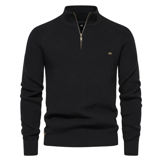 Dzianinowy sweter zapinany na zamek