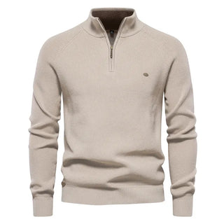 Dzianinowy sweter zapinany na zamek