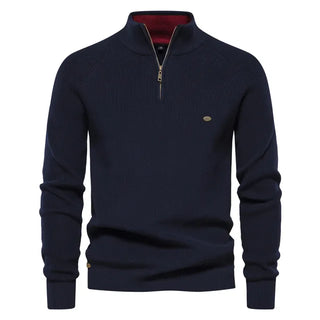 Dzianinowy sweter zapinany na zamek