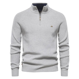 Dzianinowy sweter zapinany na zamek