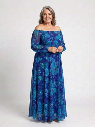Zuzanna | Off Shoulder Floral Maxi Dress