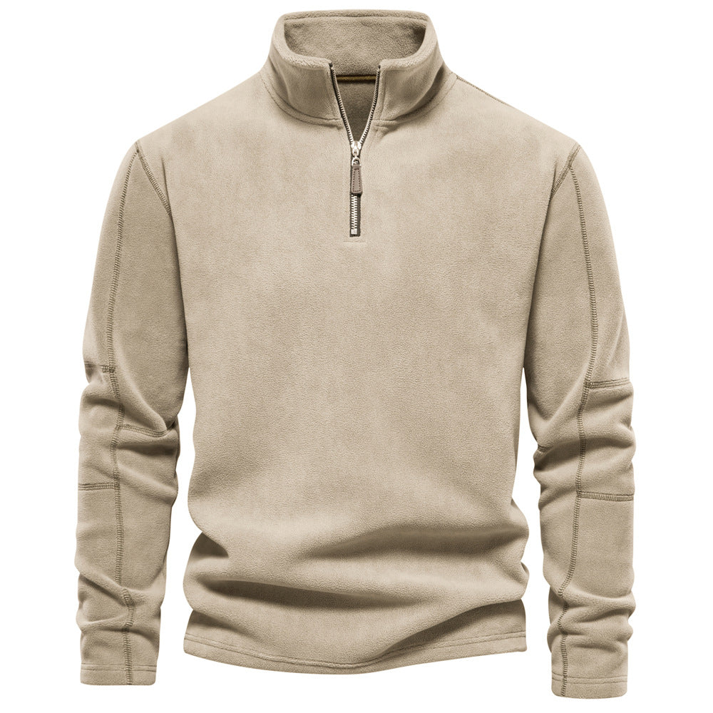 Sweter z zamkiem do połowy wysokości