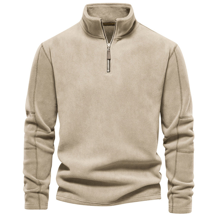 Sweter z zamkiem do połowy wysokości