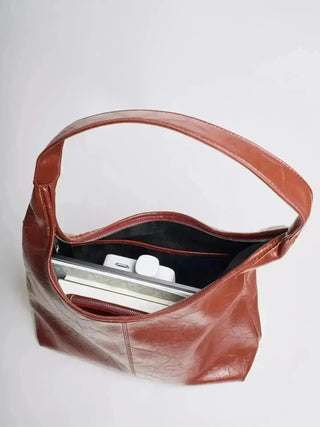 SKARLET | Postarzana Skórzana Torba Shopper