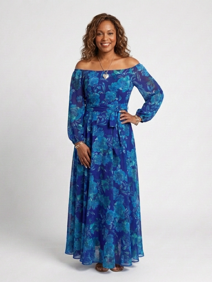 Zuzanna | Off Shoulder Floral Maxi Dress