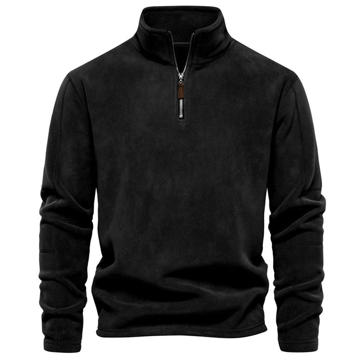 Sweter z zamkiem do połowy wysokości