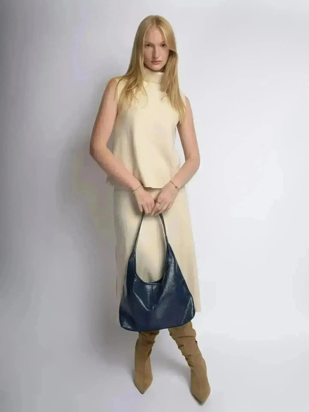 SKARLET | Postarzana Skórzana Torba Shopper
