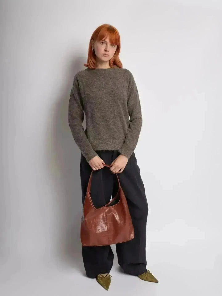SKARLET | Postarzana Skórzana Torba Shopper