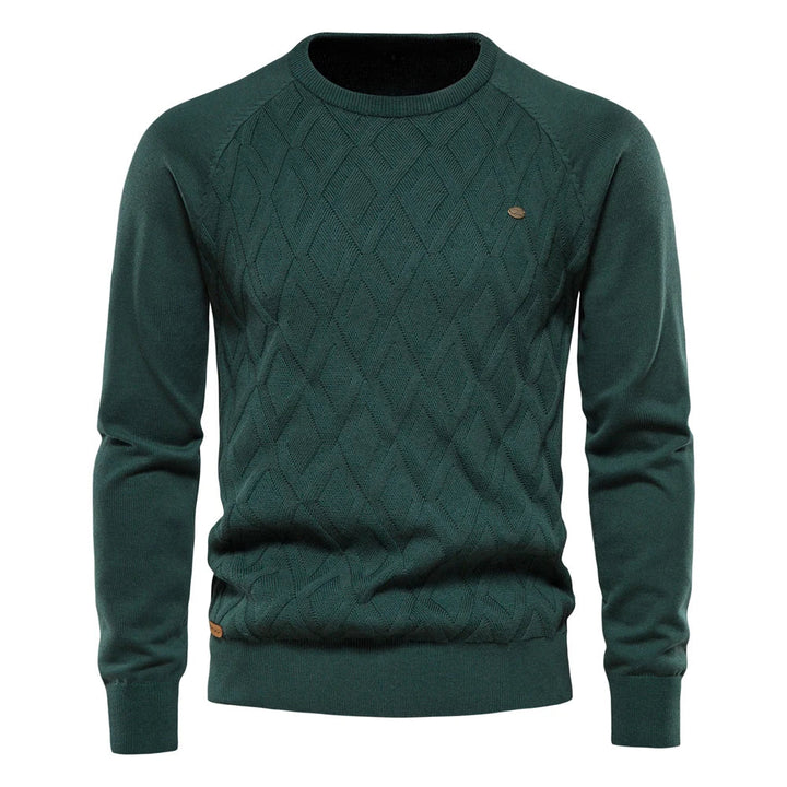 Męski sweter w kratę