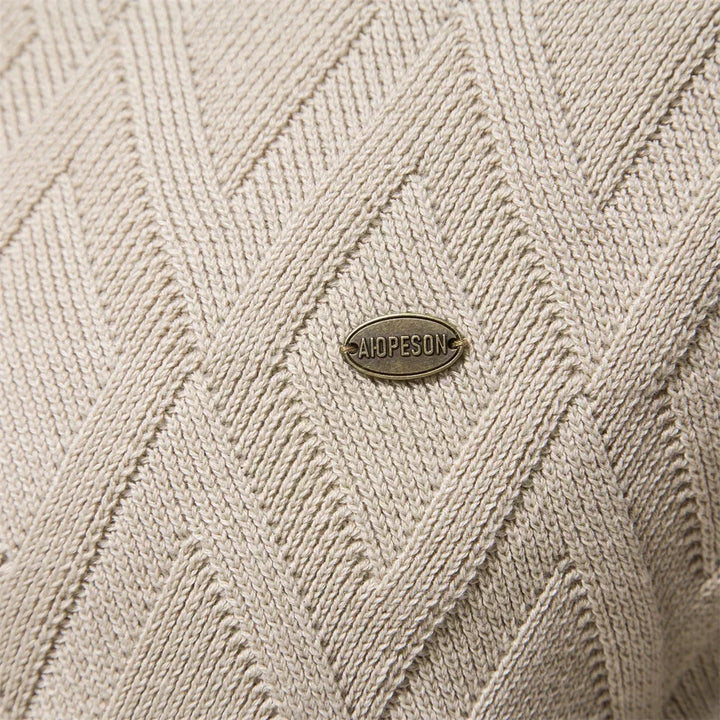 Męski sweter w kratę
