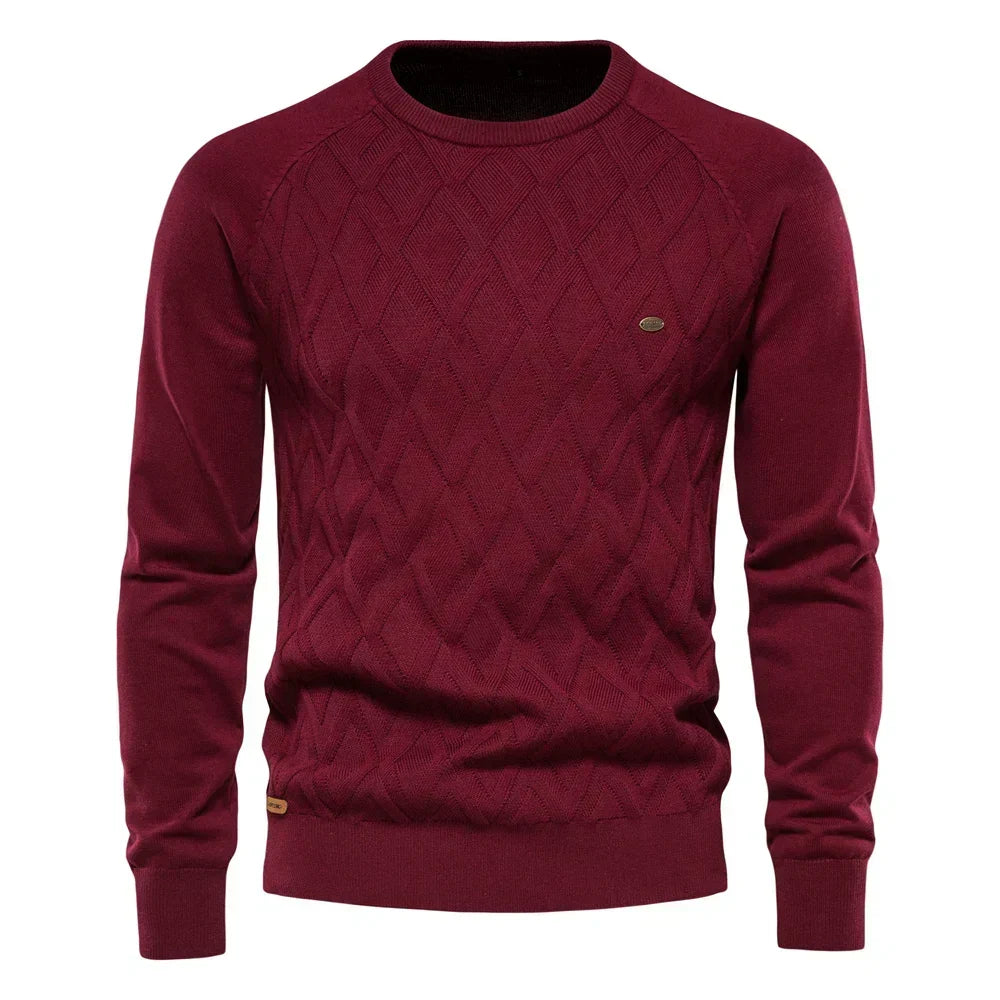Męski sweter w kratę