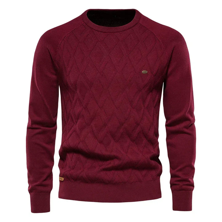 Męski sweter w kratę
