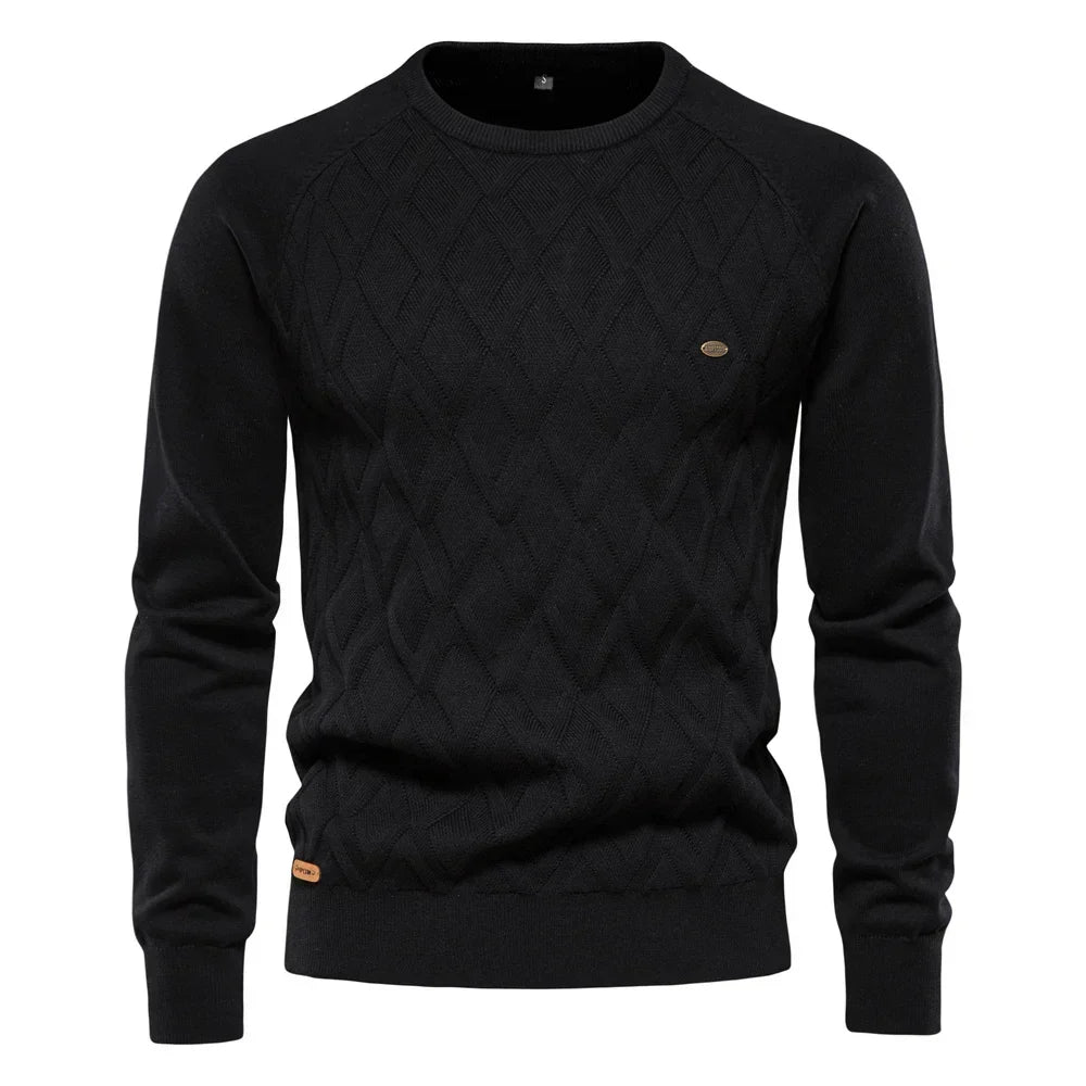 Męski sweter w kratę