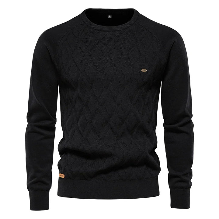 Męski sweter w kratę