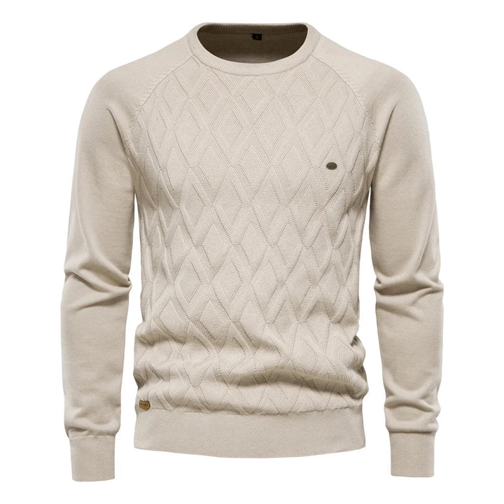 Męski sweter w kratę