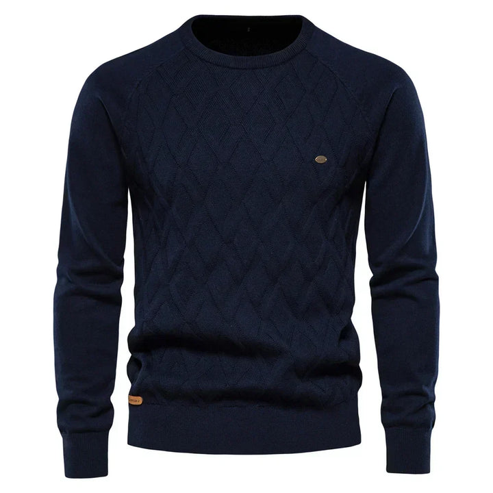 Męski sweter w kratę