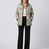Carys | Retro Floral Patterned Quilted Jacket