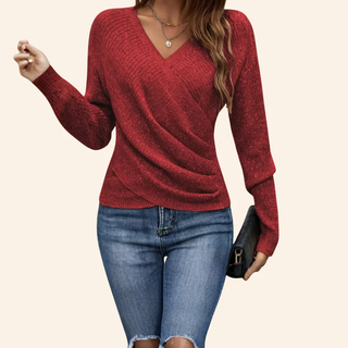 Laura | Elegancki sweter V- Hals