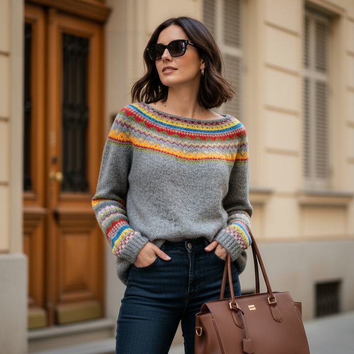 Paulina | Komfortowy sweter Retro